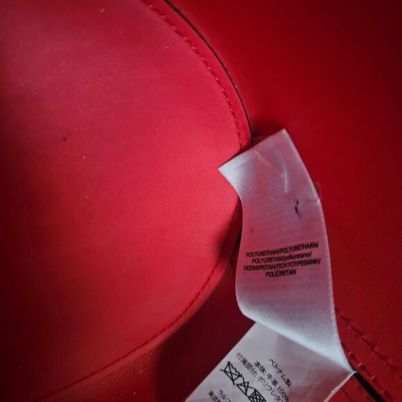 Lauren Ralph Lauren Leather Large Andie Drawstring Bag, Red NWOT - Picture 14 of 16